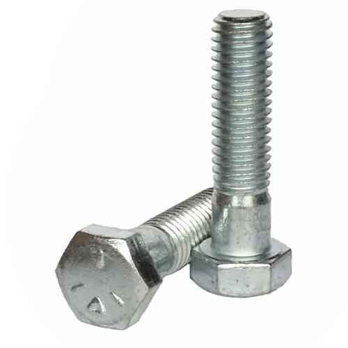 5C34212 3/4"-10 X 2-1/2" Hex Cap Screw, Grade 5 (SAE J429), Coarse, Zinc, USA /Canada